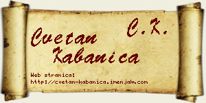 Cvetan Kabanica vizit kartica